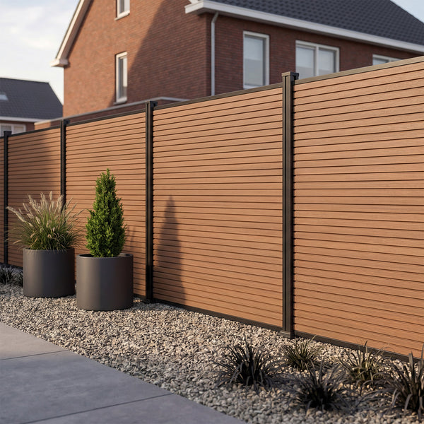 Composiet Schutting Stapelplank | Royal: Teak
