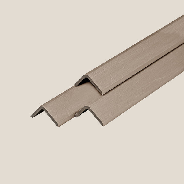 Composiet Vlonderplanken | Hoekprofiel: Light Grey