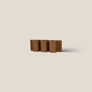Composiet Gevelbekleding Kleurstaal | Tripel profiel: Teak