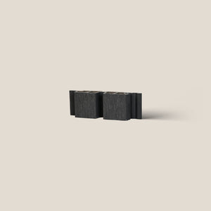 Composiet Gevelbekleding Kleurstaal | Dubbel profiel: Ebony Black