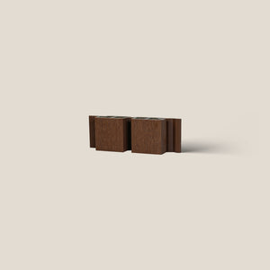 Composiet Gevelbekleding Kleurstaal | Dubbel profiel: Teak