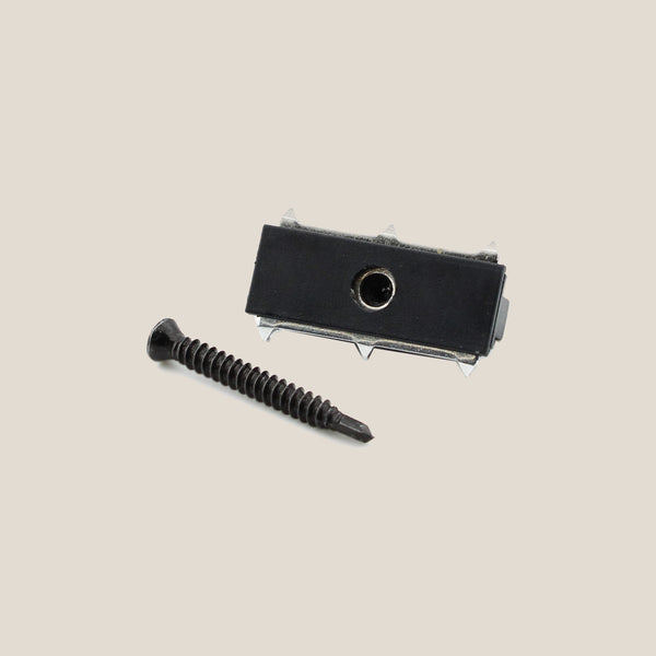 100x Vlonderplank Tussenclip | RVS: Zwart