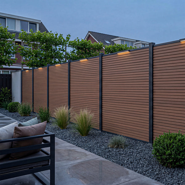 Composiet Schutting Pakket | Royal: Teak