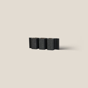Composiet Gevelbekleding Kleurstaal | Tripel profiel: Ebony Black