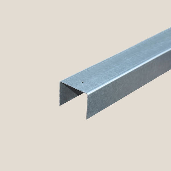 U profiel staal voor betonpaal vecht | 228 cm | Staal: grijs