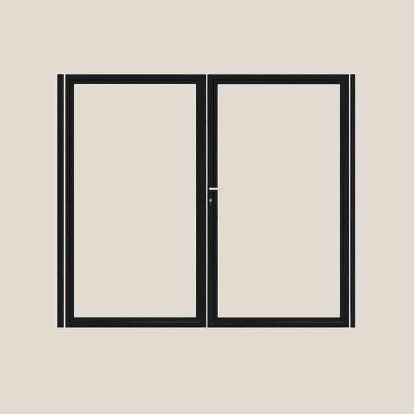 Dubbele stalen poort | Incl. hang en sluitwerk | Zwart - 21mm