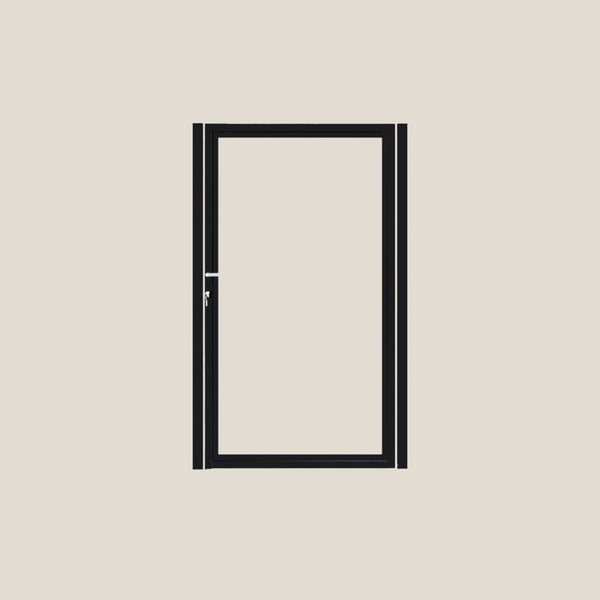 Enkele stalen poort | Incl. hang en sluitwerk | Zwart - 21mm